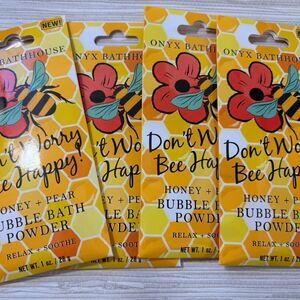 NEW ONYX BATHHOUSE Don't Worry Bee Happy bubble bath powder NWT